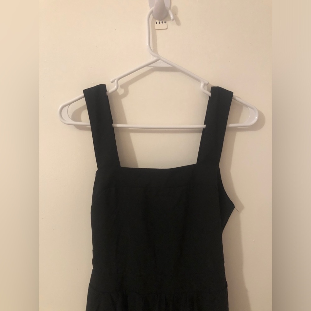 NWT Black Maxi Boho Sleeveless Dress with back tie and thick straps medium - Picture 4 of 11